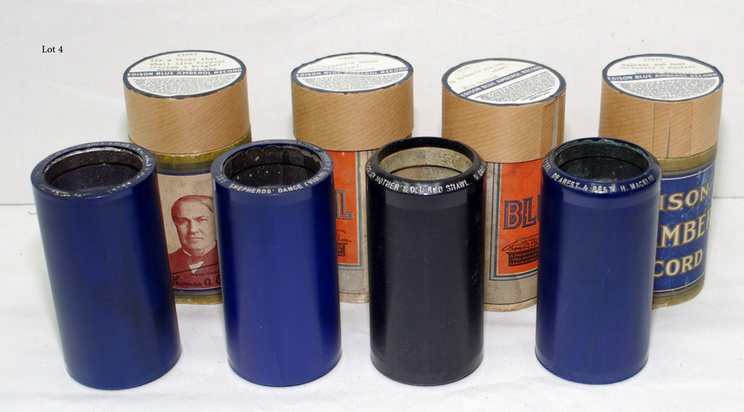 Thomas Edison Blue Amberol 4 minute cylinder record