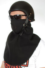 Microfleece half face mask, with fleece neck shield.
