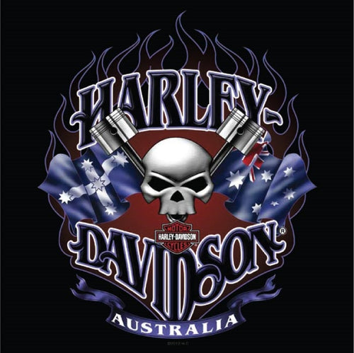 H-D Aussie Piston Skulls Tee-shirt