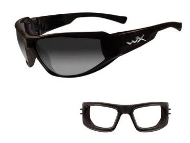 Wiley X. Jake - LA Grey, Light Adjusting Lens/Gloss Black.