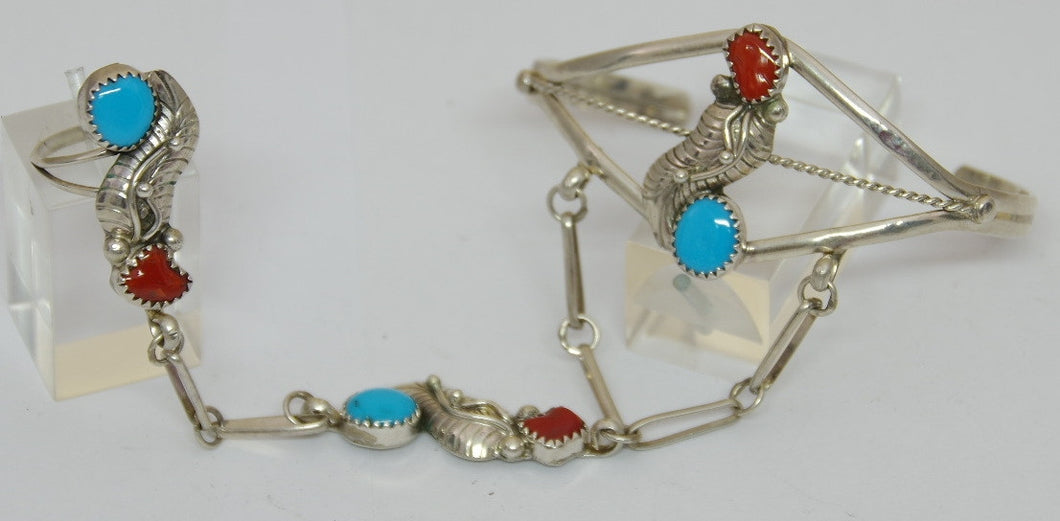 Slave bracelet, made by Navajo Indian's in USA. 925 sterling silver.