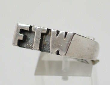 Sterling silver (925) mens, FTW, ring