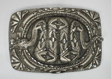 Snake belt buckle BB310RT, pewter. Made in USA