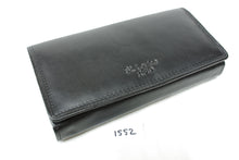 Ladies purse RFID protected, black leather. #1552