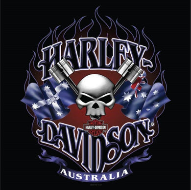 H-D Aussie Piston Skulls Tee-shirt