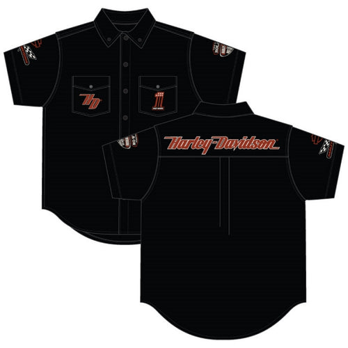 Harley-Davidson HD Legends Pitt Crew, dress shirt, twin button pockets, short sleeve