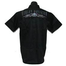 Harley-Davidson Willie G Flame dress shirt, twin button pockets, short sleeve