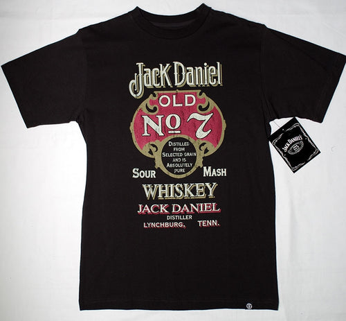 Jack Daniel's   Old 7 colour print Black Tee-shirt