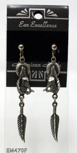 Ladies diamond cut pewter earrings