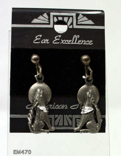 Ladies diamond cut pewter earrings