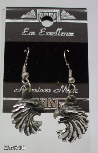 Ladies diamond cut pewter earrings
