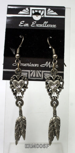 Ladies diamond cut pewter earrings
