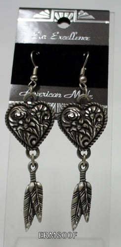 Ladies diamond cut pewter earrings