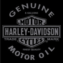 H-D Oil Can B&S classic logo single colour print on an American Muscle-Tee.
