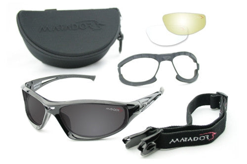Matador Seville - Clear, Yellow and Smoke lense kit, Matte Black frame.