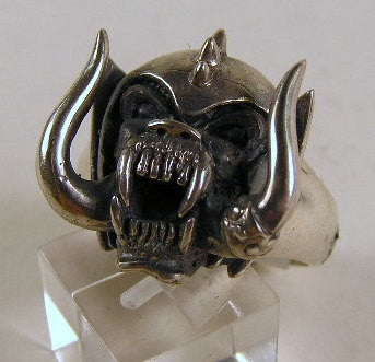 Sterling silver (925) mens Motor Head ring #588