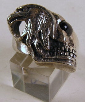 Sterling silver (925) mens Eagle with Skull ring #20C