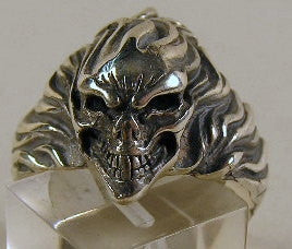 Sterling silver (925) mens Ghost skull ring #1144