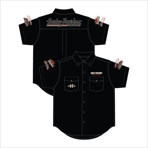 Harley-Davidson Freedom Pitt Crew, dress shirt, twin button pockets, short sleeve