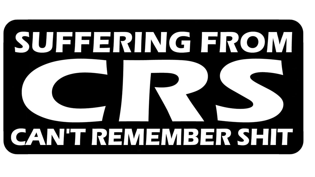 Suffering from CRS, 100mm embroidered patch