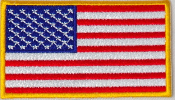 American flag.  87mm x 53mm embroidered patch