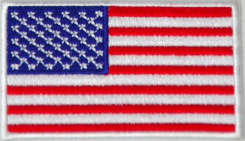 American flag.  87mm x 53mm embroidered patch