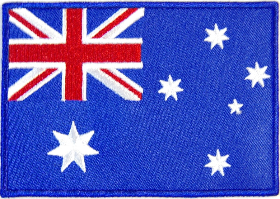 Australian flag. 100mm wide embroidered patch