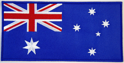 Australian flag. 200mm wide x 100 high embroidered patch