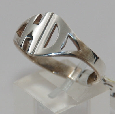 Sterling silver HD. mens ring #782
