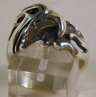 Sterling silver eagle ring.  Mens ring #540