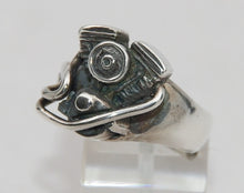 Sterling silver large Evolution motor ring.  Mens ring #378