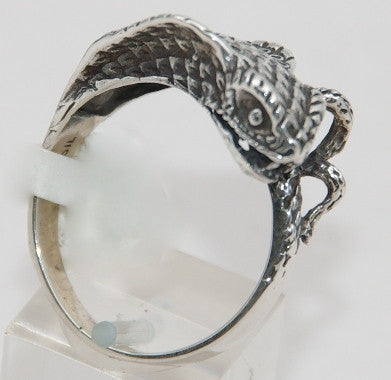 Sterling silver mens Snake ring #