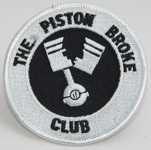 The piston broke club. 75 mm diameter embroided patch