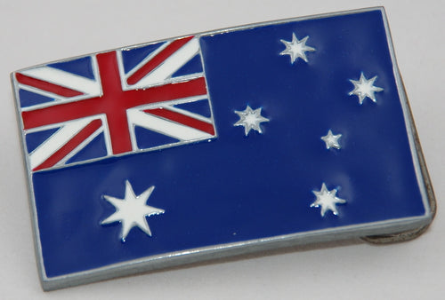Australia flag belt buckle.
