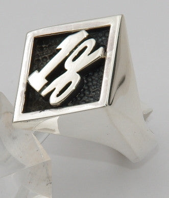 Sterling silver 1%. Mens ring #1167