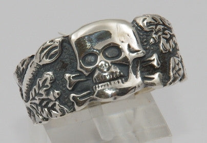 Sterling silver (925) mens skull ring #1165