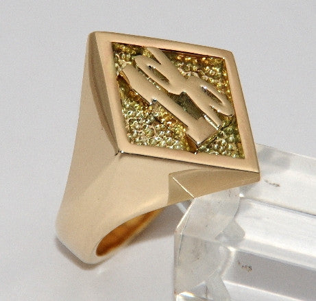 1% ring solid 9 ct gold. Mens ring #1169/9ct