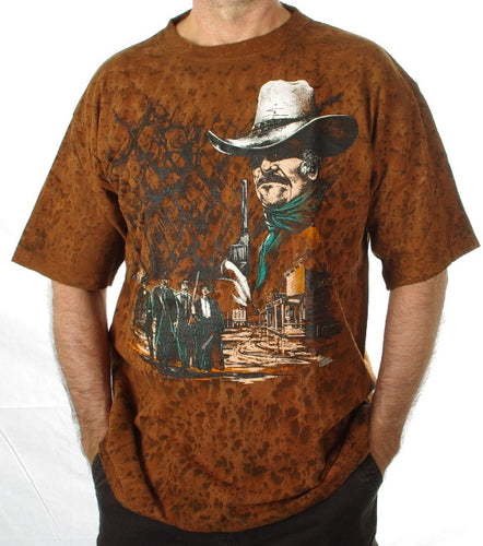 Gunfight at Sundown. These are top quality tee-shirts made in United States of America.