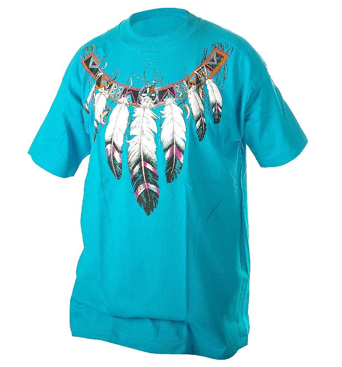 Feather Necklace #485. These are top quality tee-shirts made in United States of America.