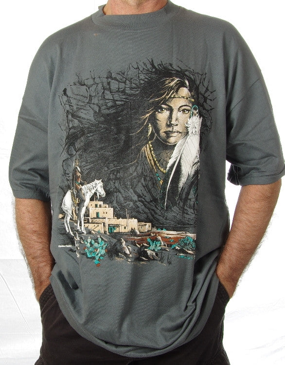 Maiden and Pueblo. These are top quality tee-shirts made in United States of America.
