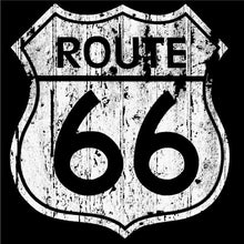Route 66 in a soft discharge print.