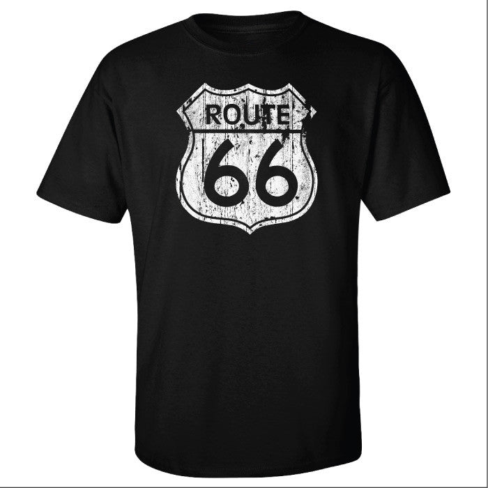 Route 66 in a soft discharge print.