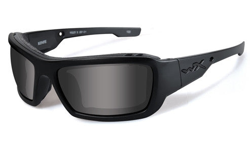 Wiley X, Knife, Matte Black Frame with Grey Lenses.