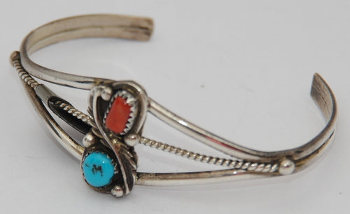 SOLD. American Indian Jewellery, Ladies Bracelet, Navajo 925 sterling silver.