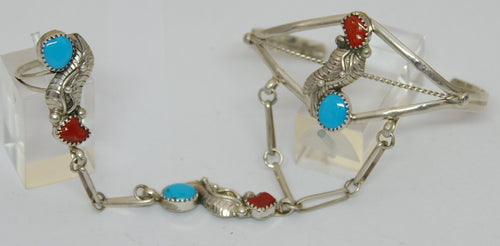 Slave bracelet, made by Navajo indians in USA. 925 sterling silver.