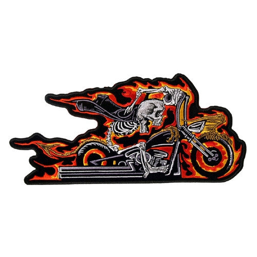 Hell on wheels, 195 mm wide x 85 mm high, embroided patch