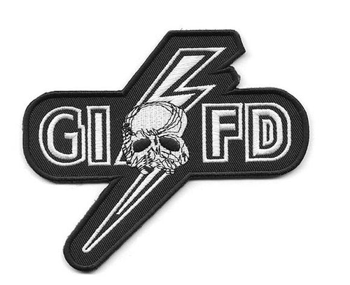 GIFD, 127 mm wide x 110 mm high, embroided patch