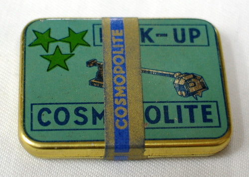 New old stock Cosmopolite steel needles in original tin unopened.