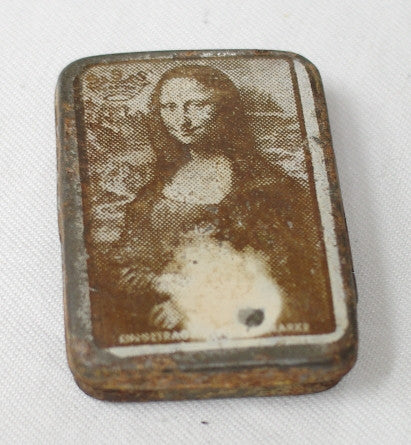 Mona Lisa used needle tin, collectable