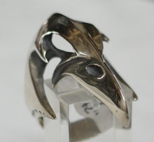 Sterling silver (925) mens, Eagle skull, ring